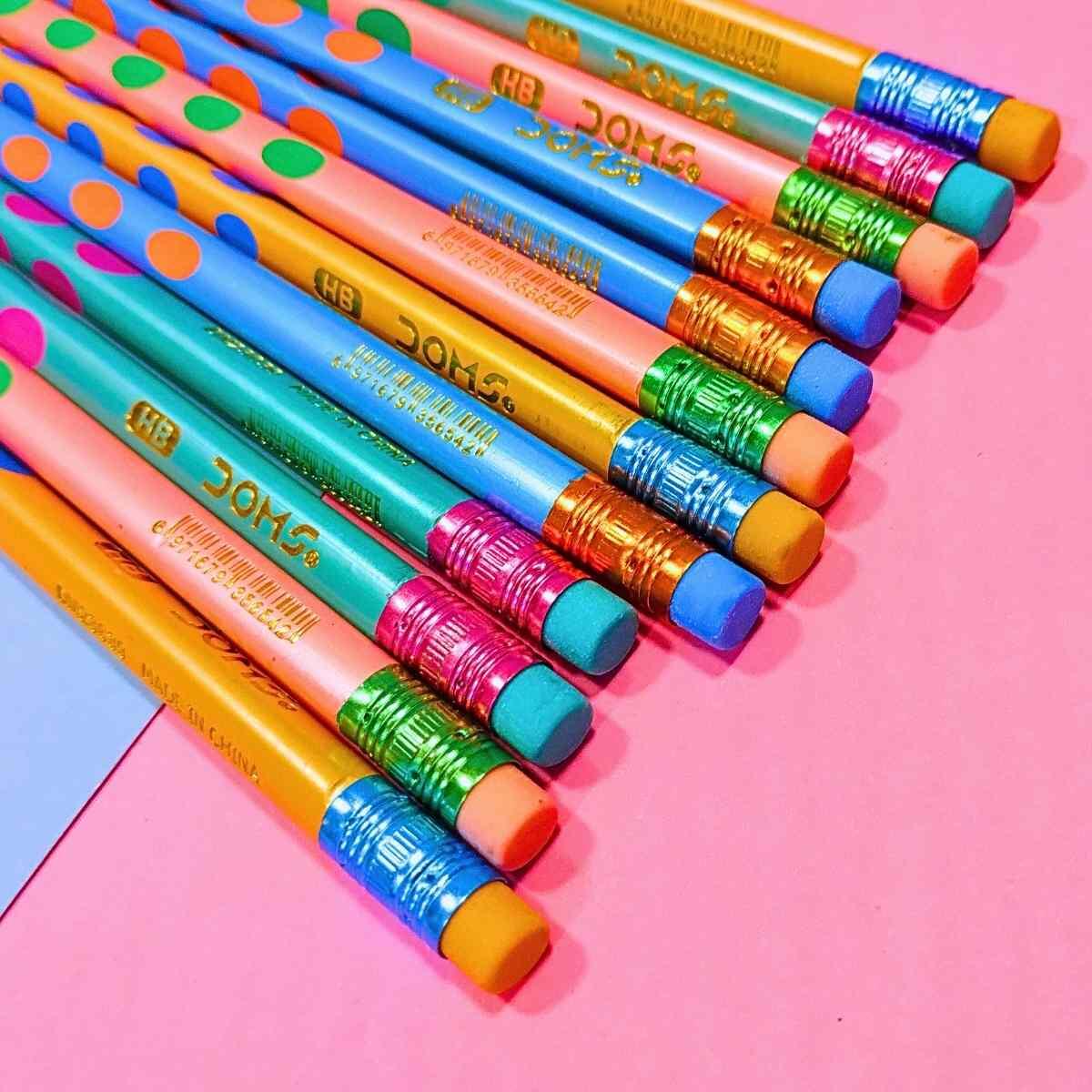 Lapiz negro pastel c/circulos x 12 unidades