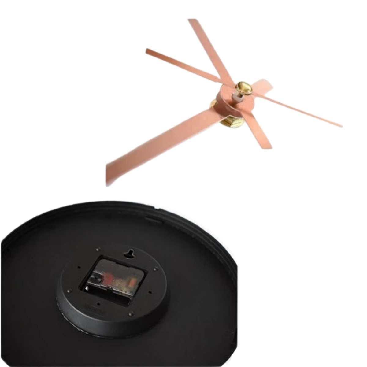Reloj decorativo metalizado para colgar a pila