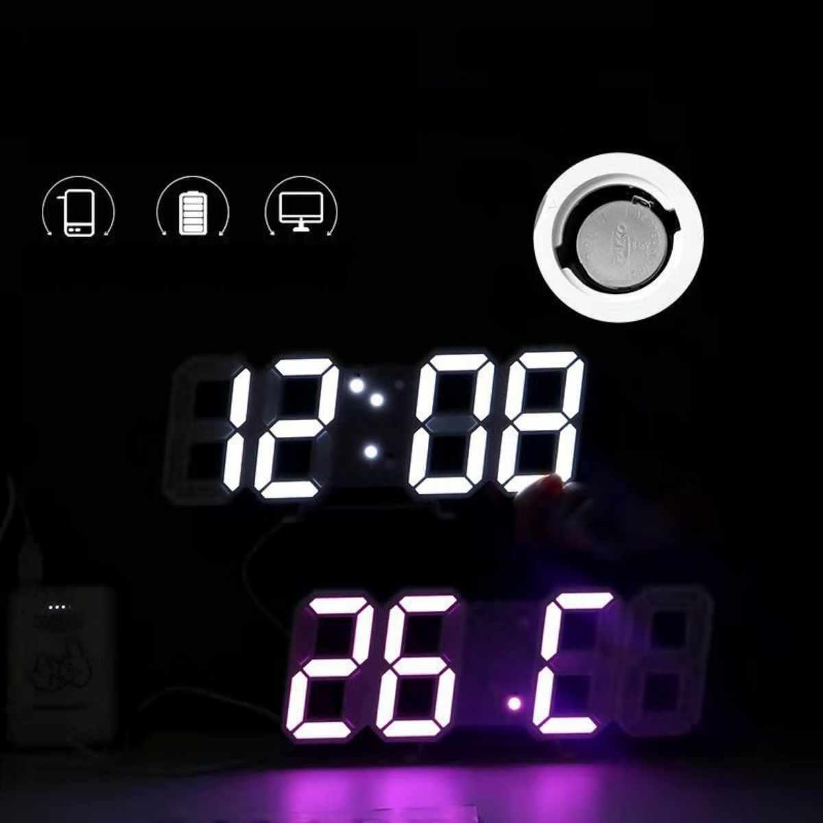 Reloj escritorio usb y pila 3D