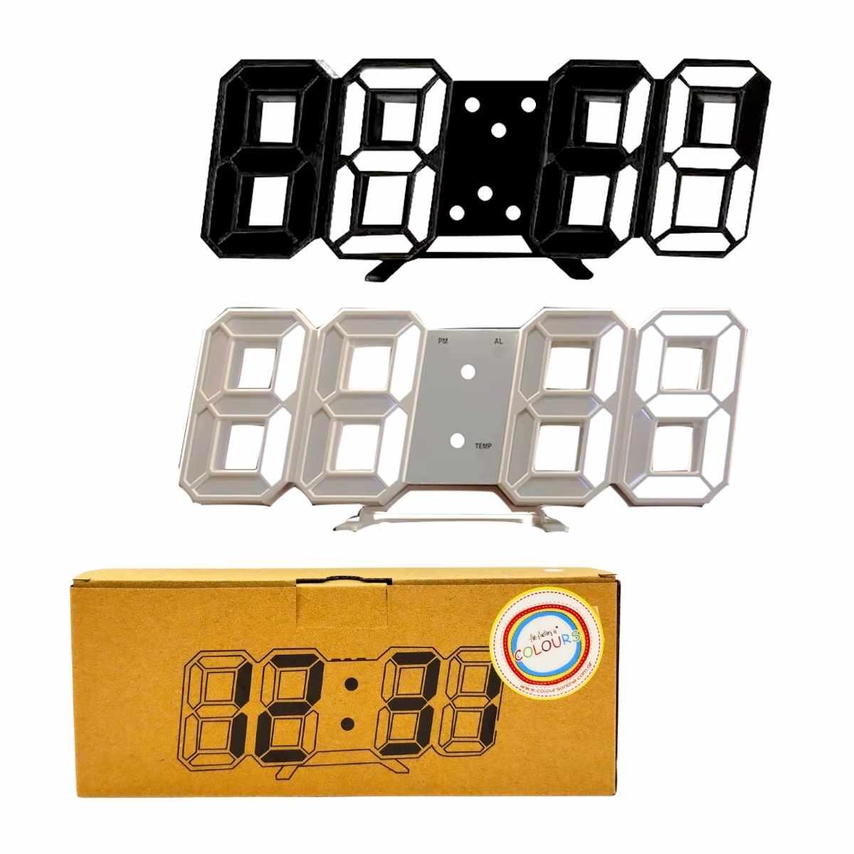 Reloj escritorio a pila y usb 3D 