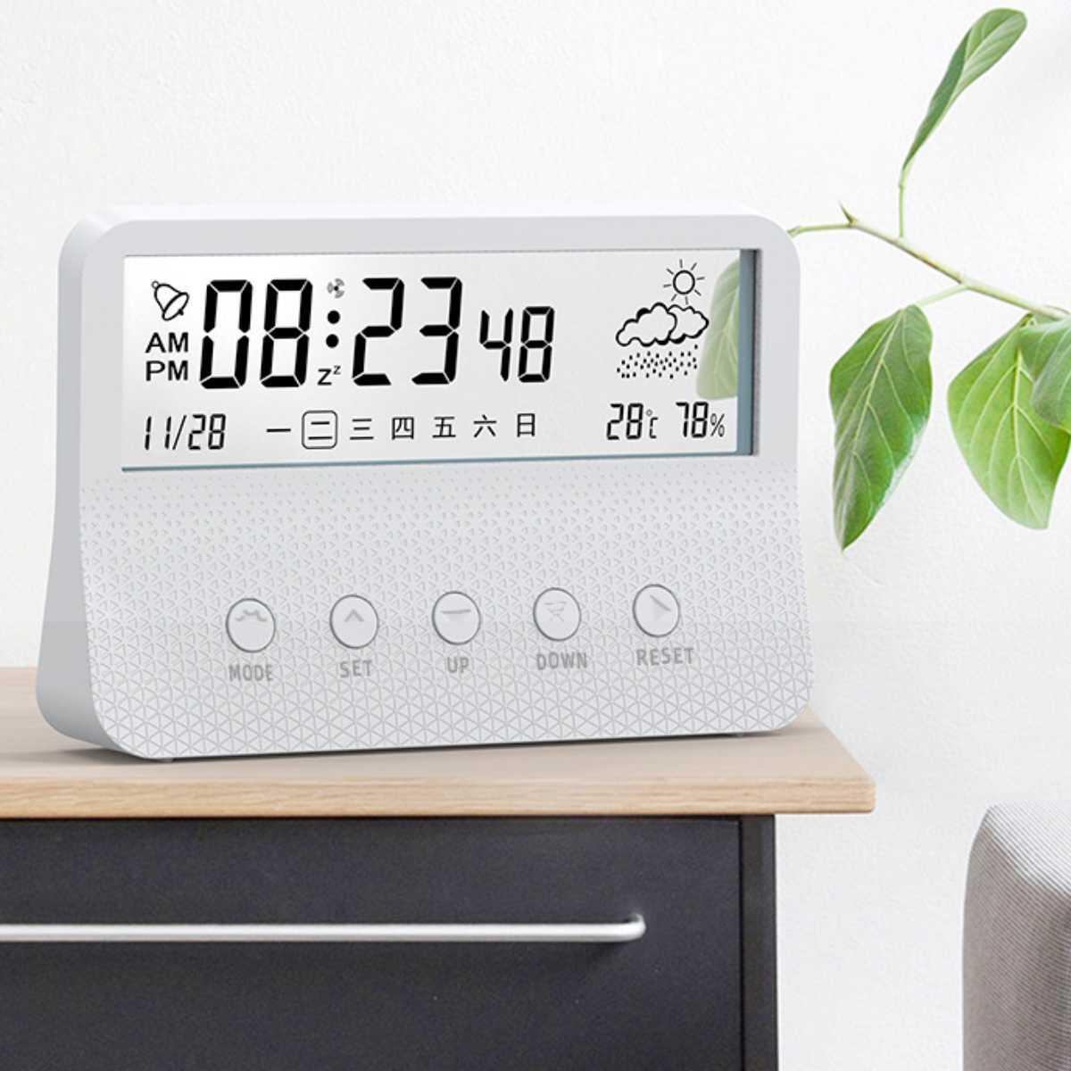 Reloj escritorio a pila transparente