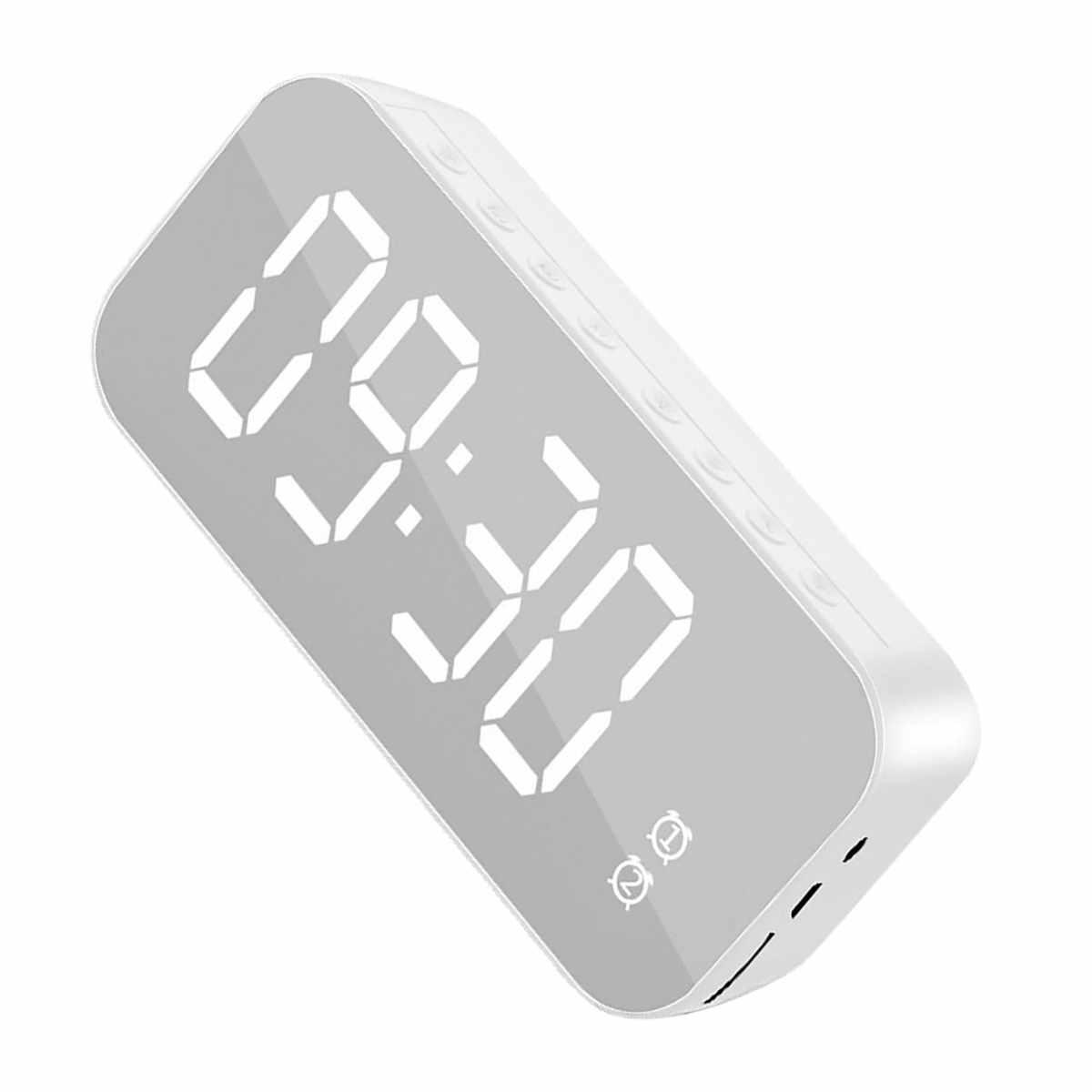 Reloj Bruetooth c/pantalla led, temperatura, soporte celular y radio fm