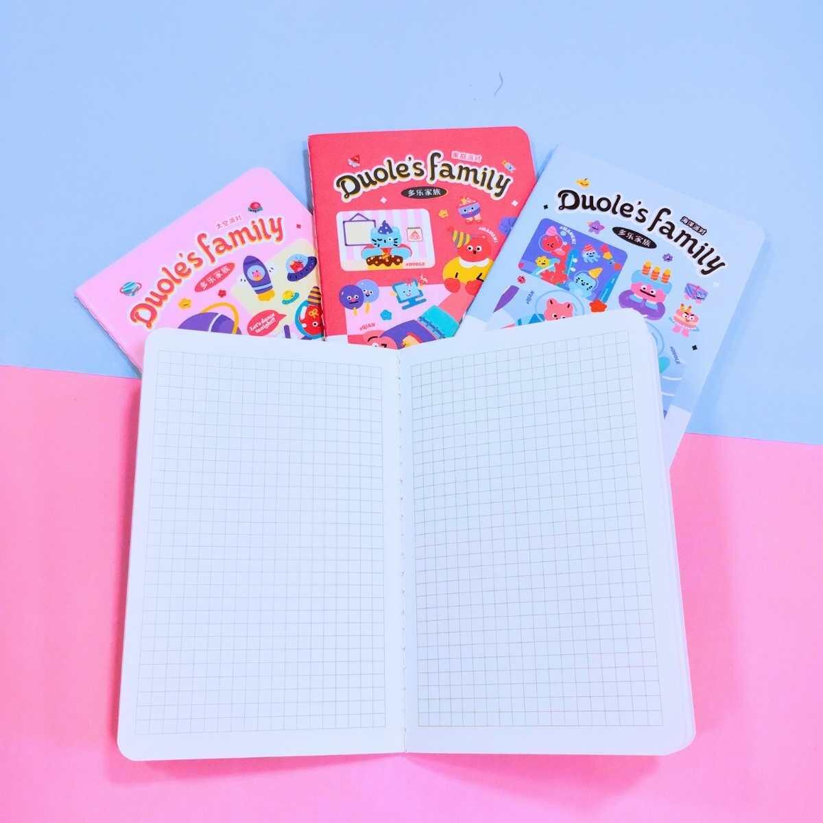 Pack Libretas x 4 piezas rayada/lisa/puntos/cuadriculada - 60 hojas