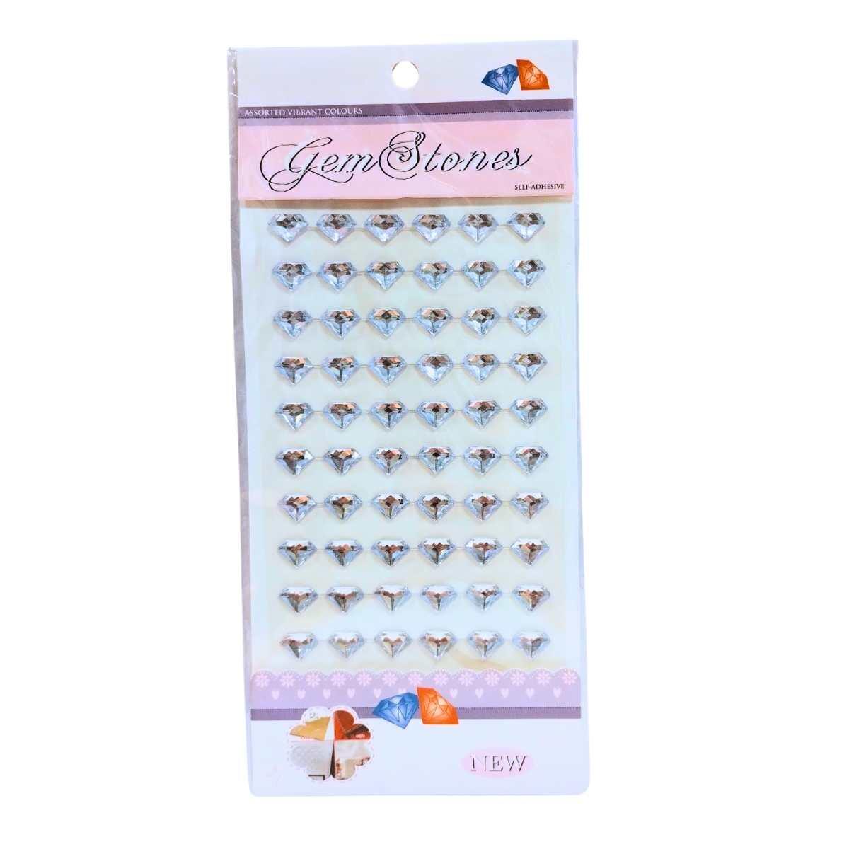 Sticker piedras c/brillos transparentes