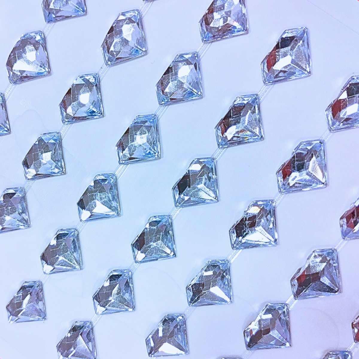 Sticker piedras c/brillos transparentes