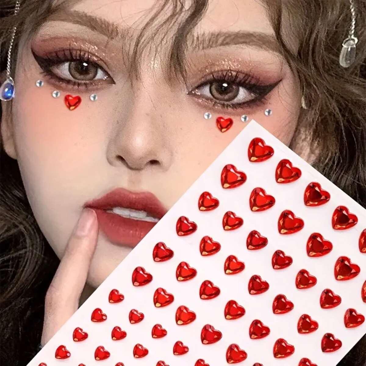 Sticker Corazones 3D c/brillo