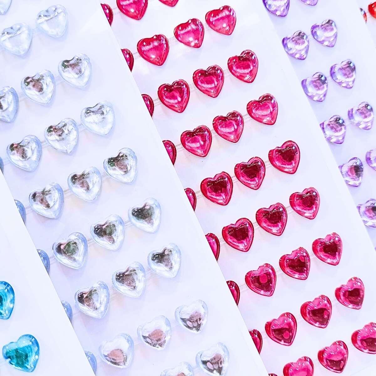 Sticker Corazones 3D c/brillo