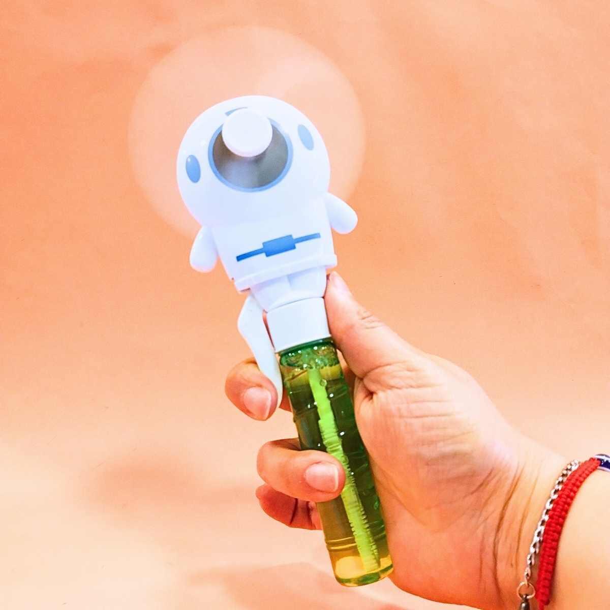 Ventilador de mano c/burbujero Astronauta