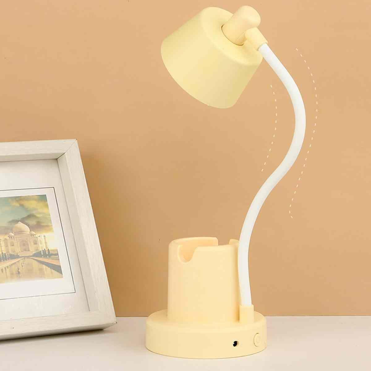 Lampara de escritorio c/portalapiz y porta celular varias Intensidades de luz USB