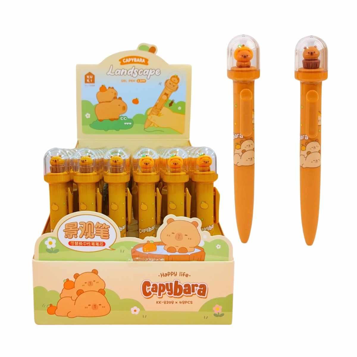 Boligrafo Capybara c/burbuja y clip 