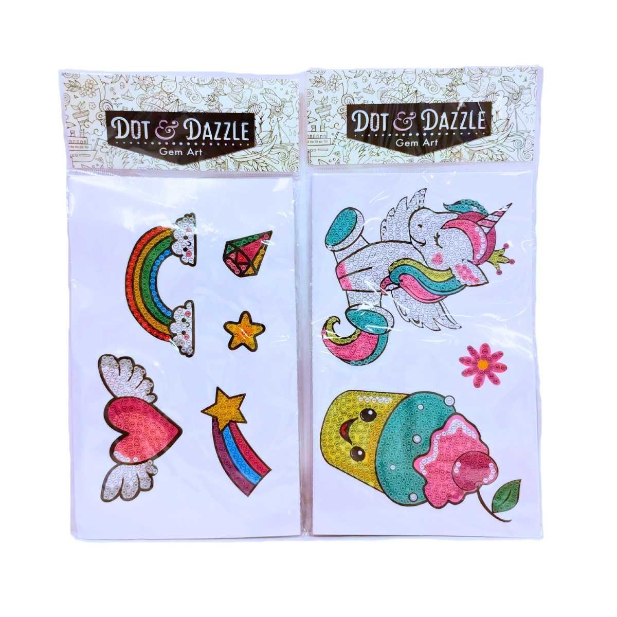 Juego de Diamantes Stickers - 2 planchas