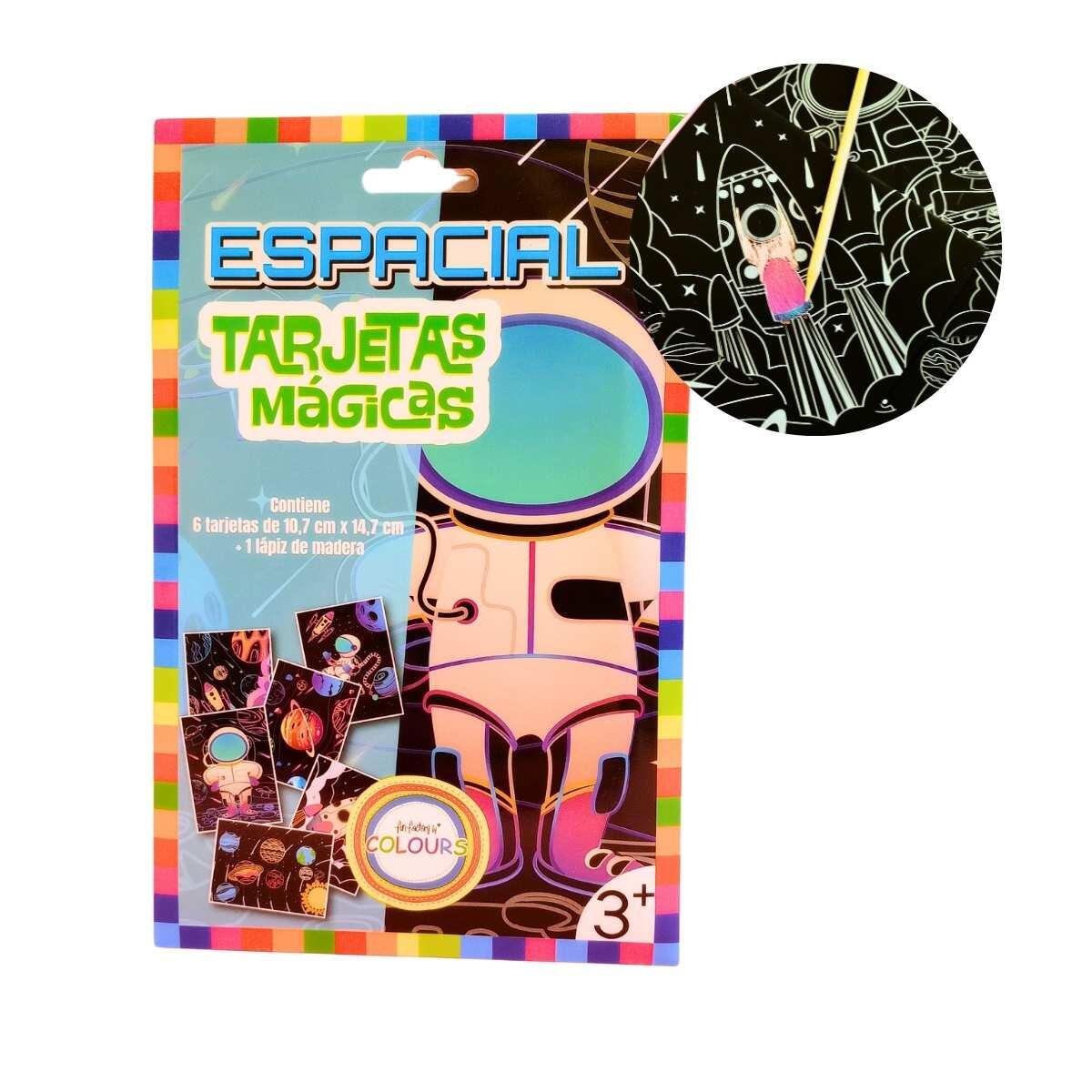 Papel Magico Espacial x 6 tarjetas + 1 lápiz de madera