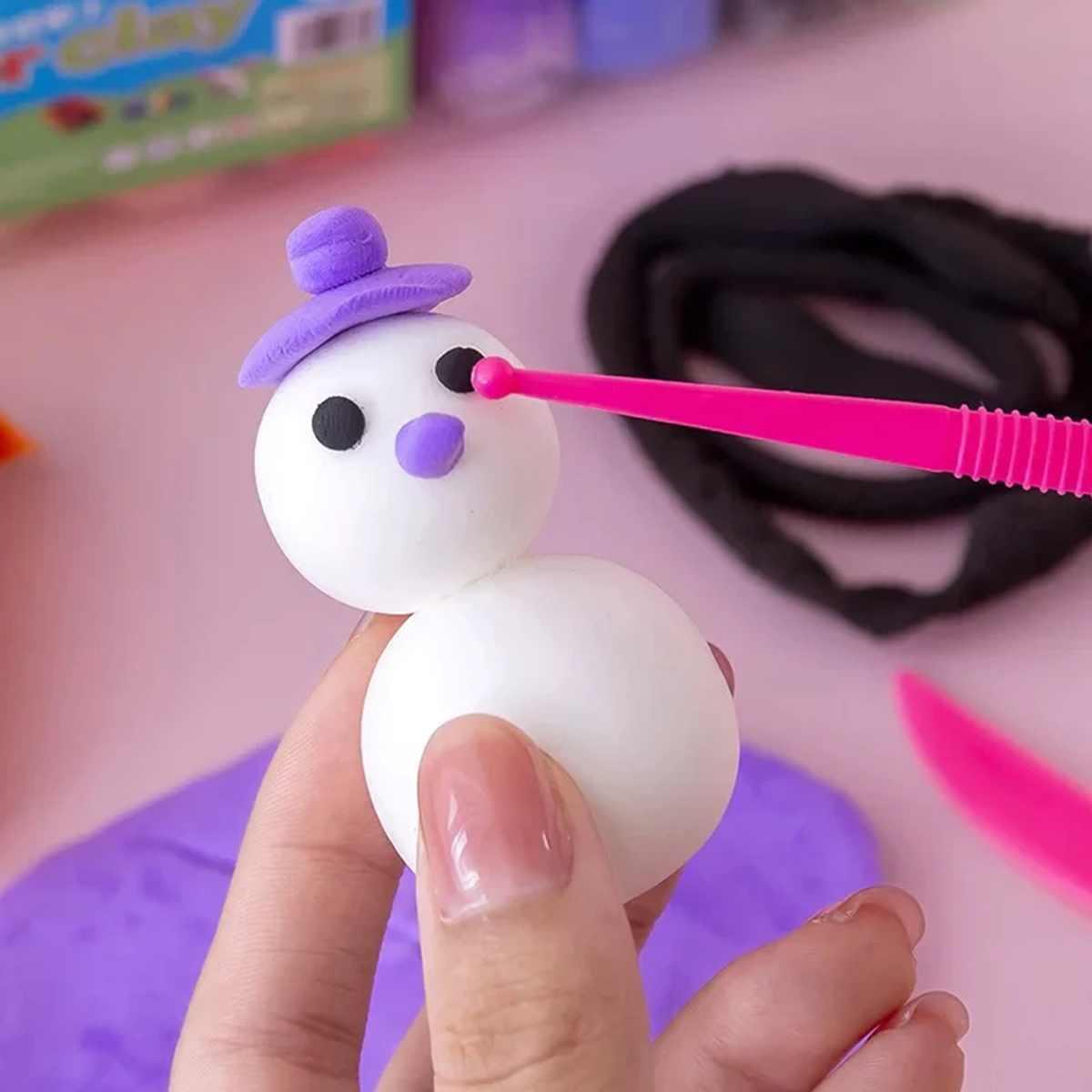 Masa en paquete x 6 colores c/esteca plastica