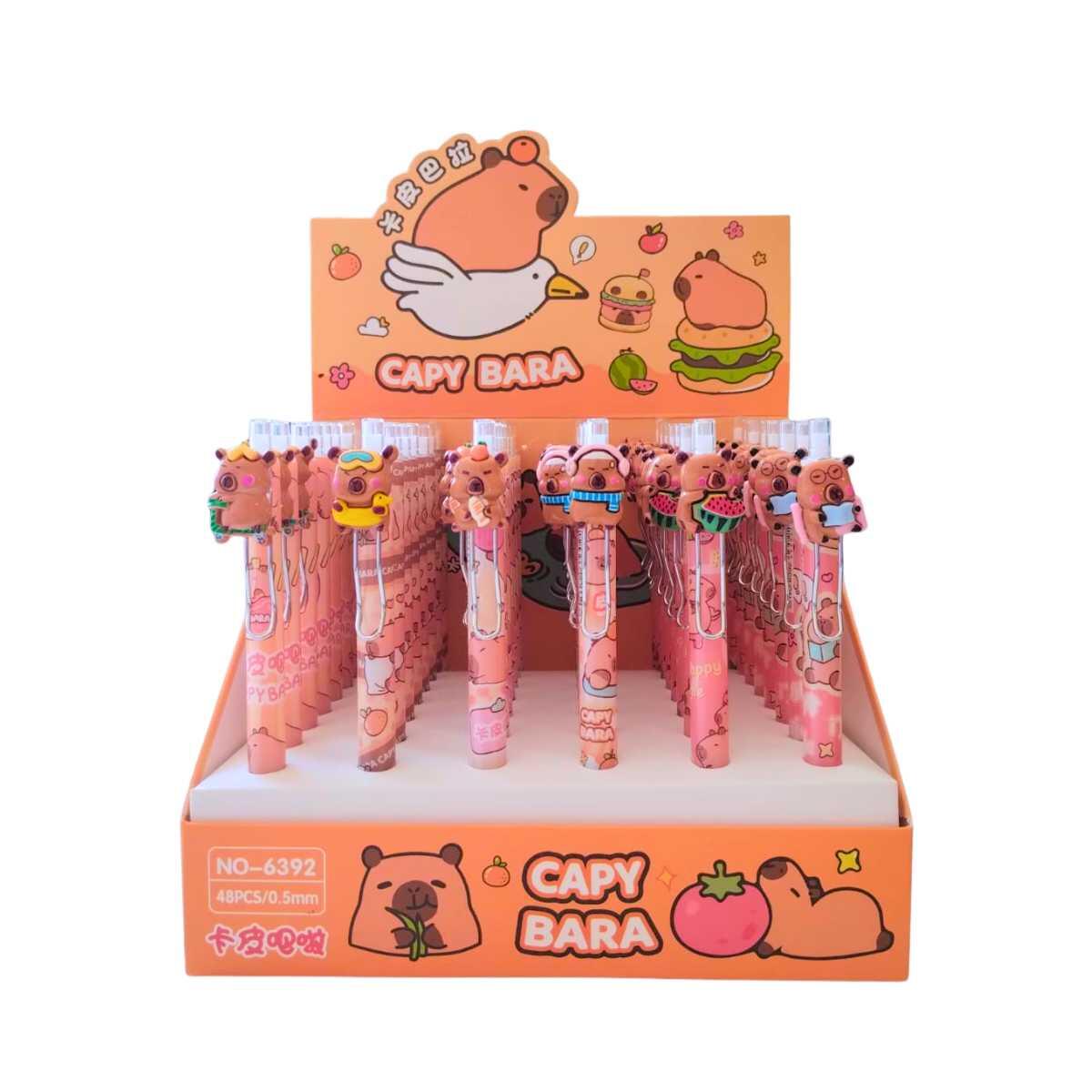 Boligrafo Capybara c/clip cuerpo estampado - 0.5mm