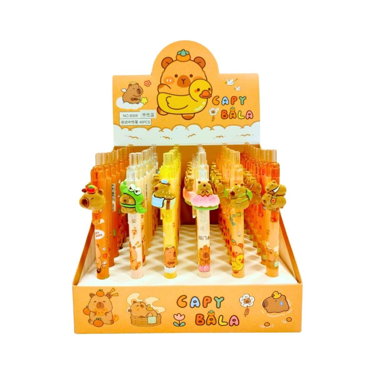 Boligrafo Capybara c/ dije fijo y clip