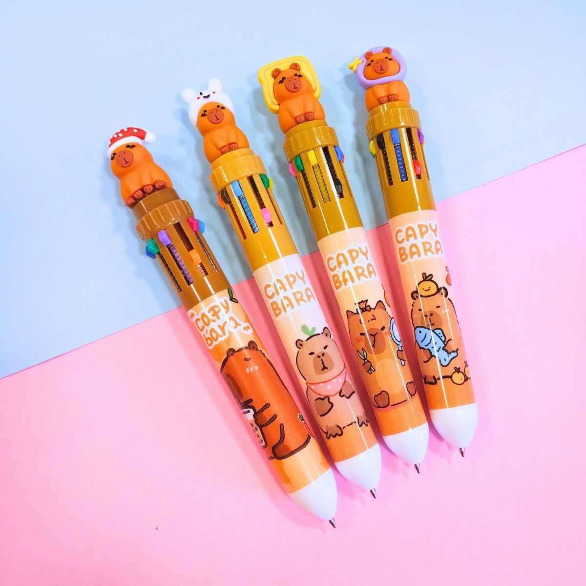 Boligrafo multi x 10 Capybara cuerpo estampado