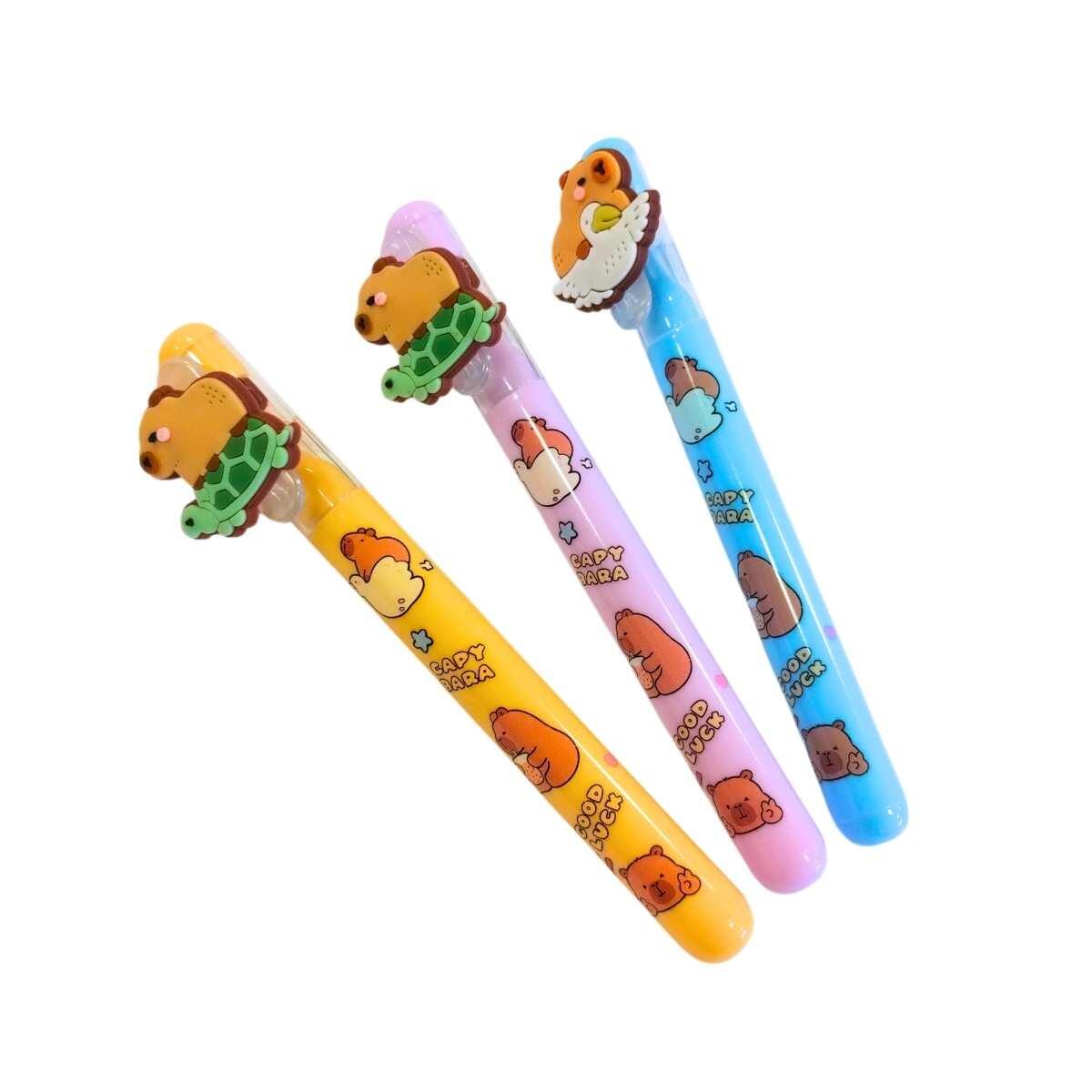 Resaltador Capybara c/animalitos cuerpo estampado
