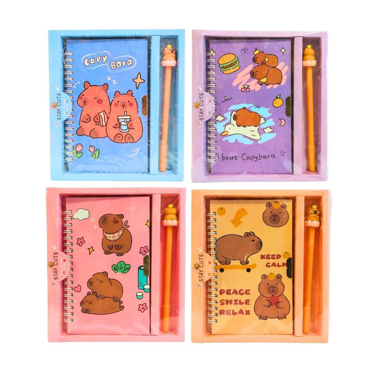 Diario Capybara c/boligrafo en caja