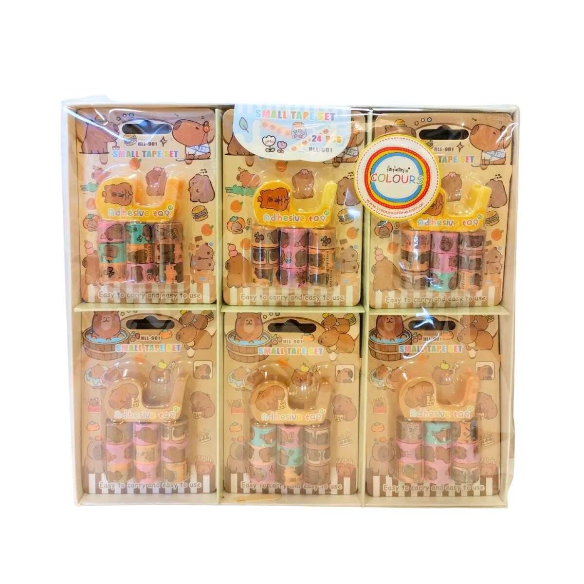 Set Mini Cinta Capybara x 9 + portacinta