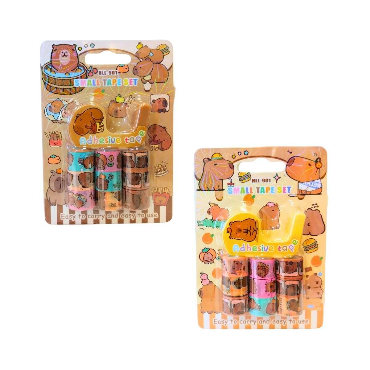 Set Mini Cinta Capybara x 9 + portacinta