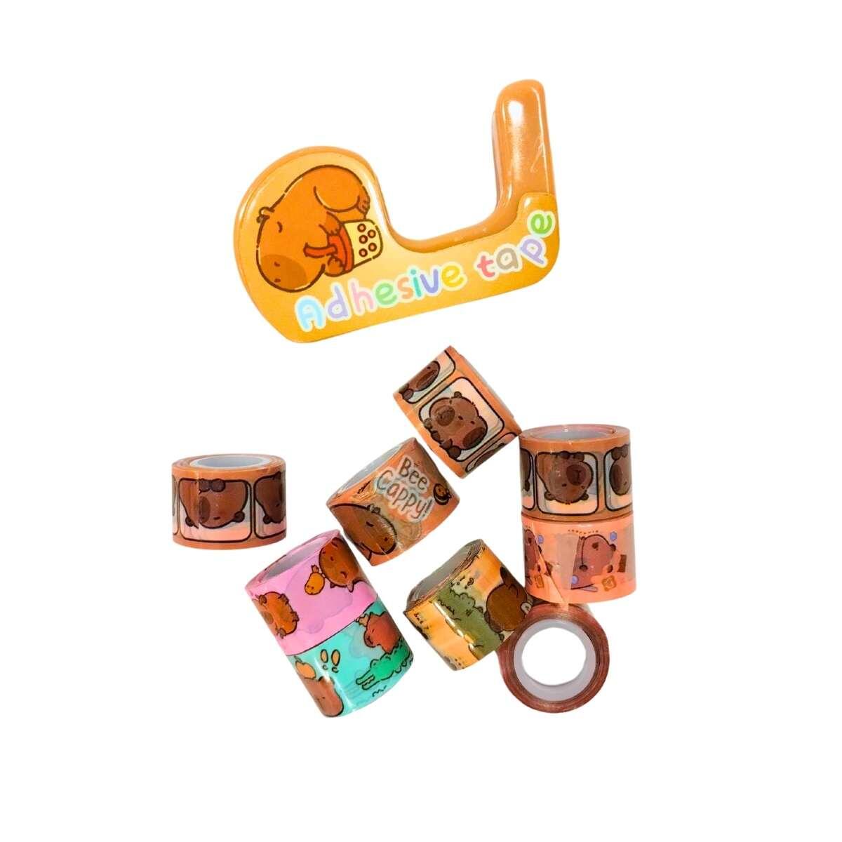 Set Mini Cinta Capybara x 9 + portacinta