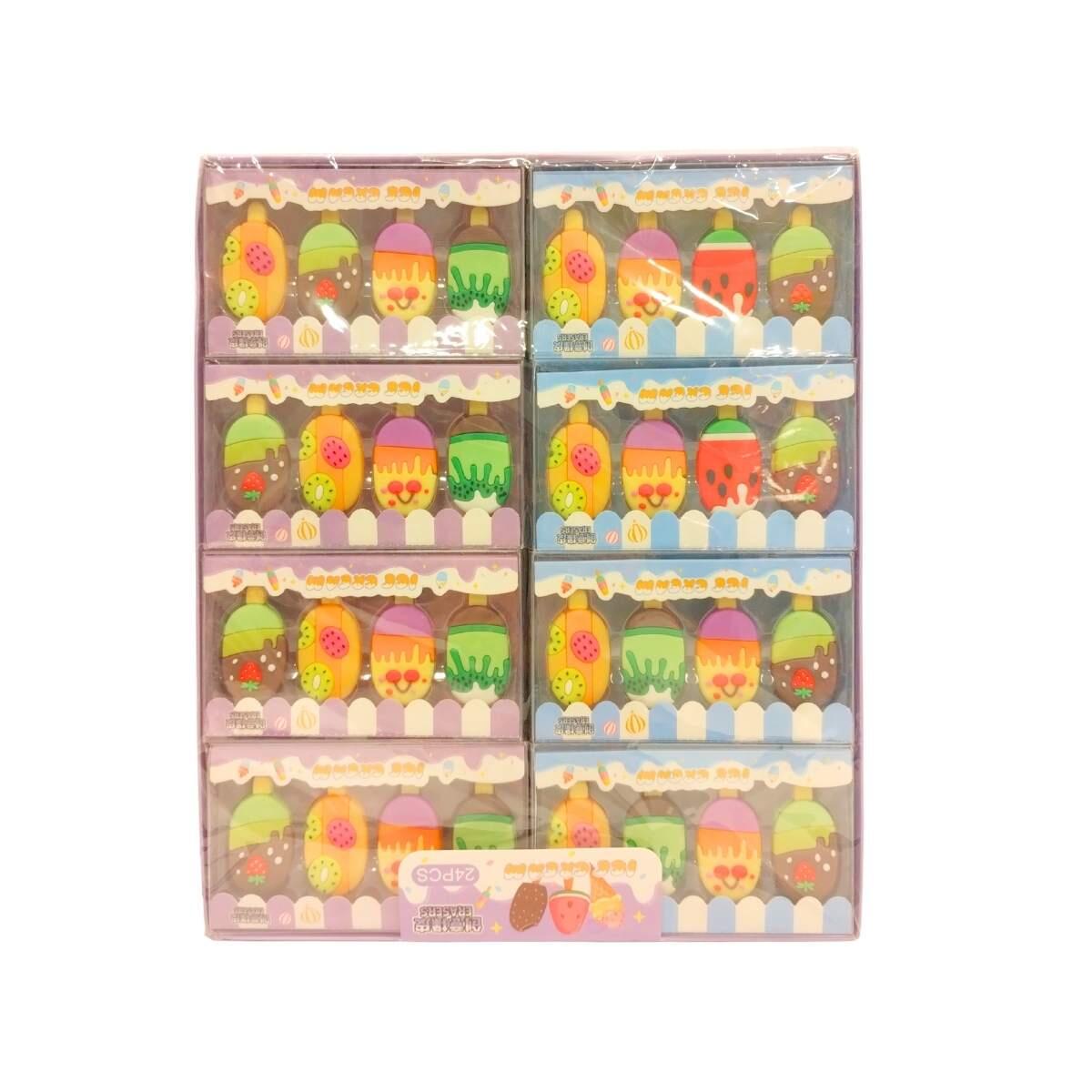 Goma Paleta de helado Frutas x 4 en blister