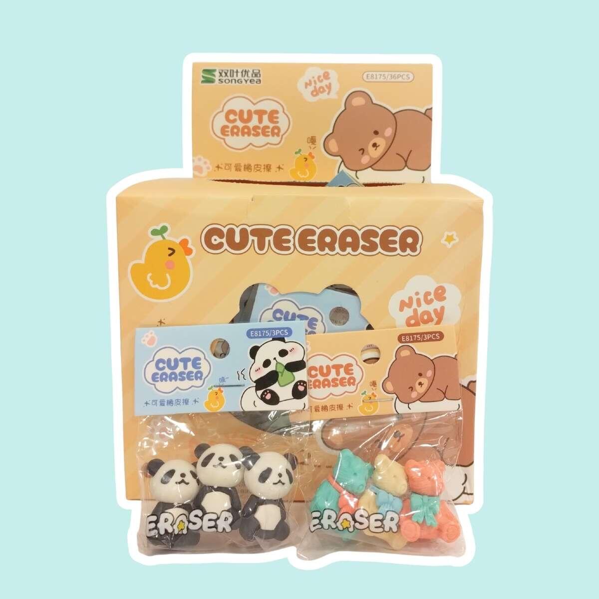 Goma Panda/Ositos/Jirafas x 3 - 3D