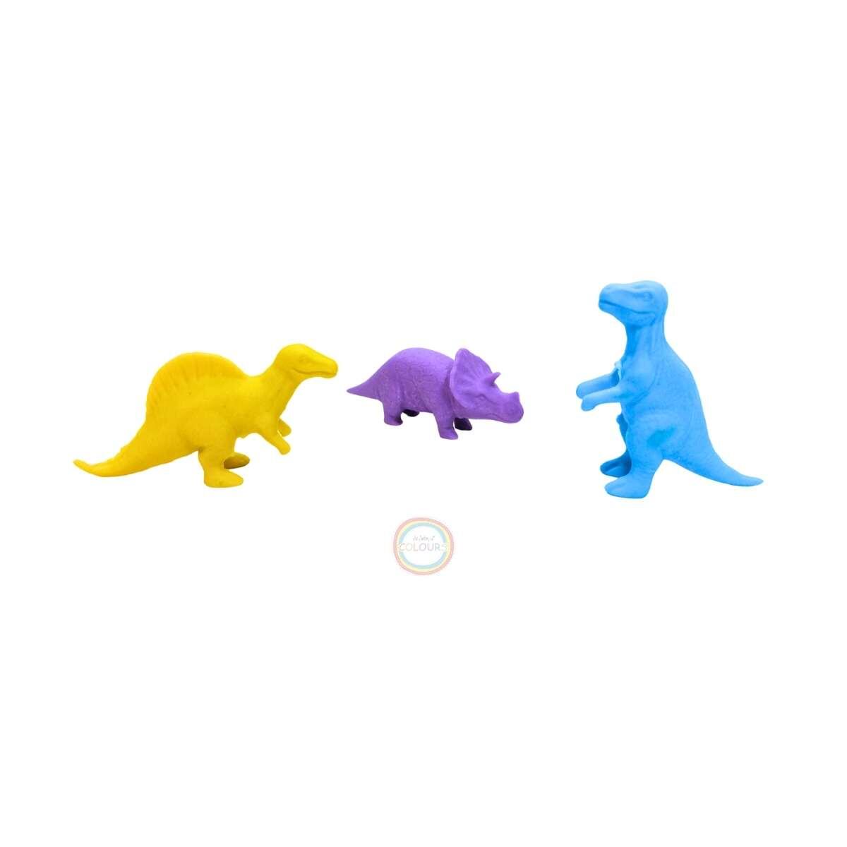 Goma Dinos x 3 3D en exhibidor