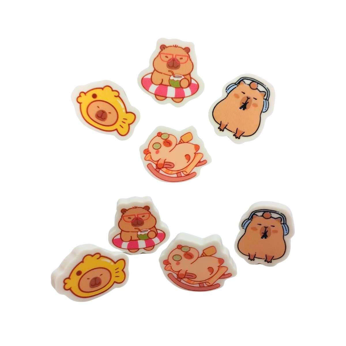 Goma Capybara plana x 4
