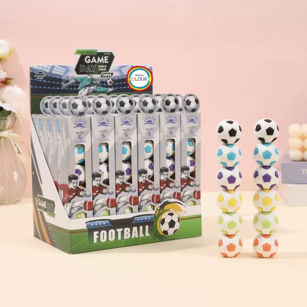 Resaltador Pelota deFutbol x 5 colores en caja