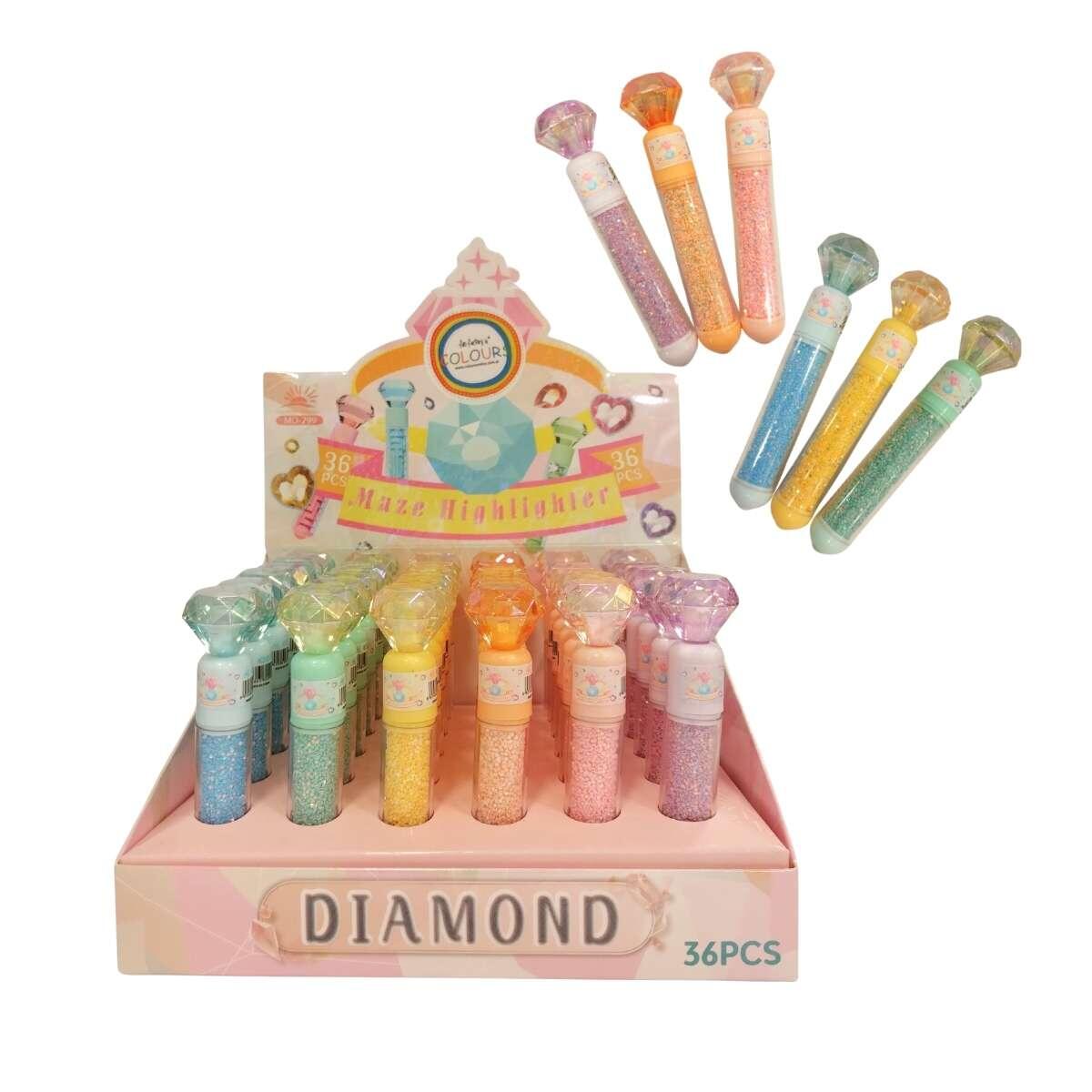 Resaltador Diamante y glitter