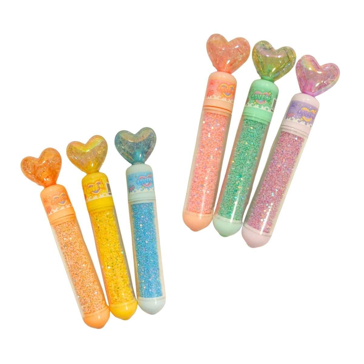 Resaltador Corazon cuerpo glitter
