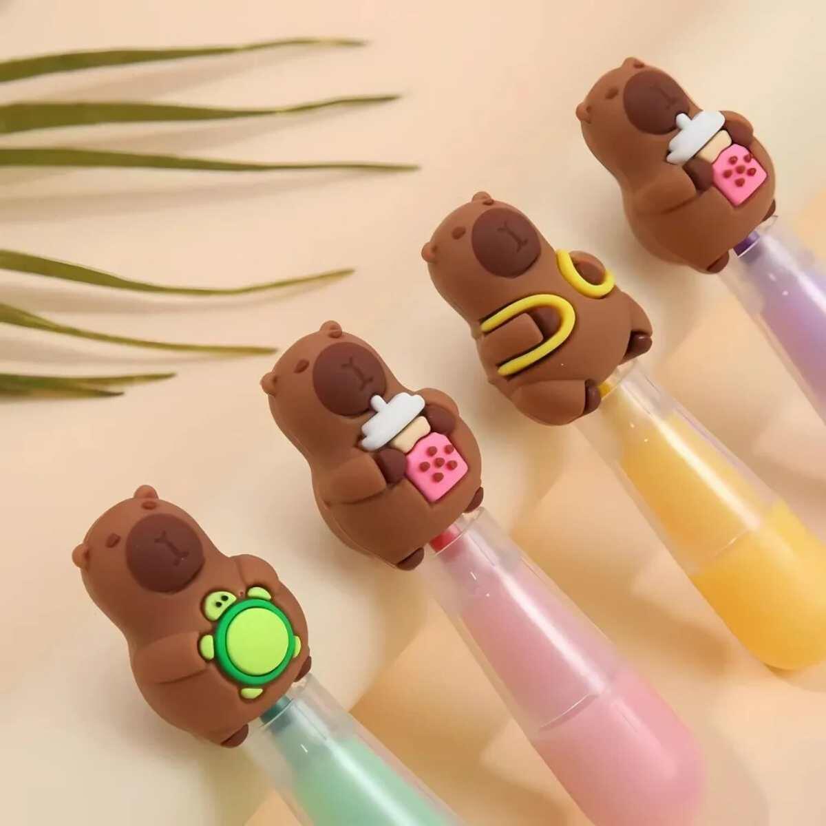 Resaltador Capybara x 6 colores en caja pvc