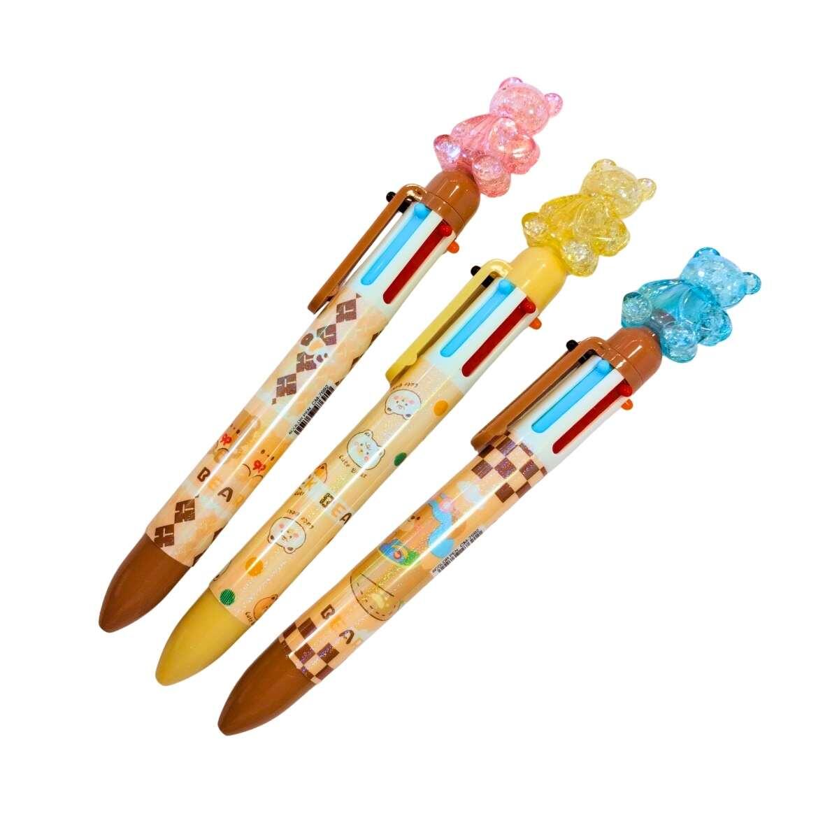Boligrafo multi x 6 Osito cuerpo est. c/clip - 0,7mm