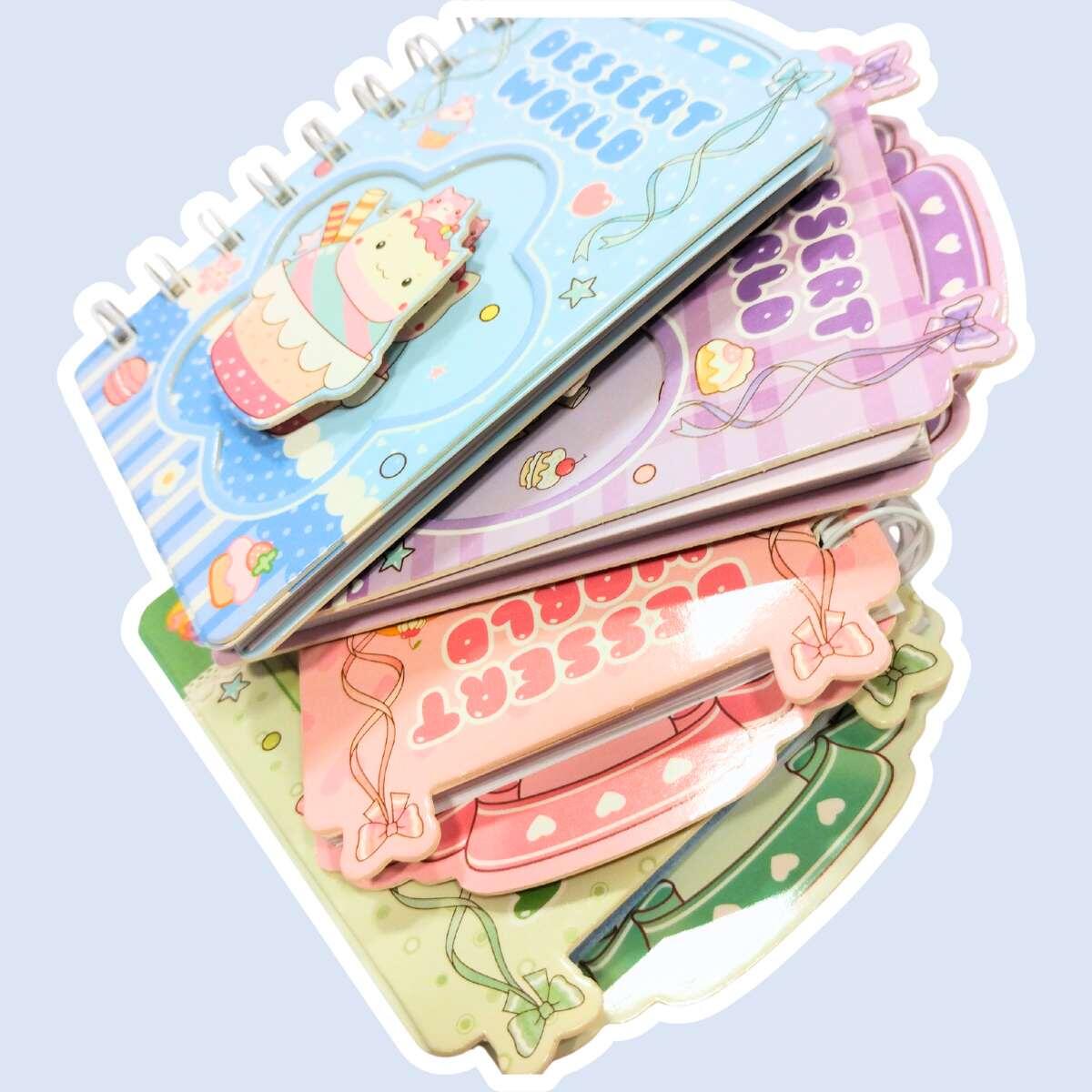 Libreta tapa dura Gatito-postre c/espiral - 60 hojas