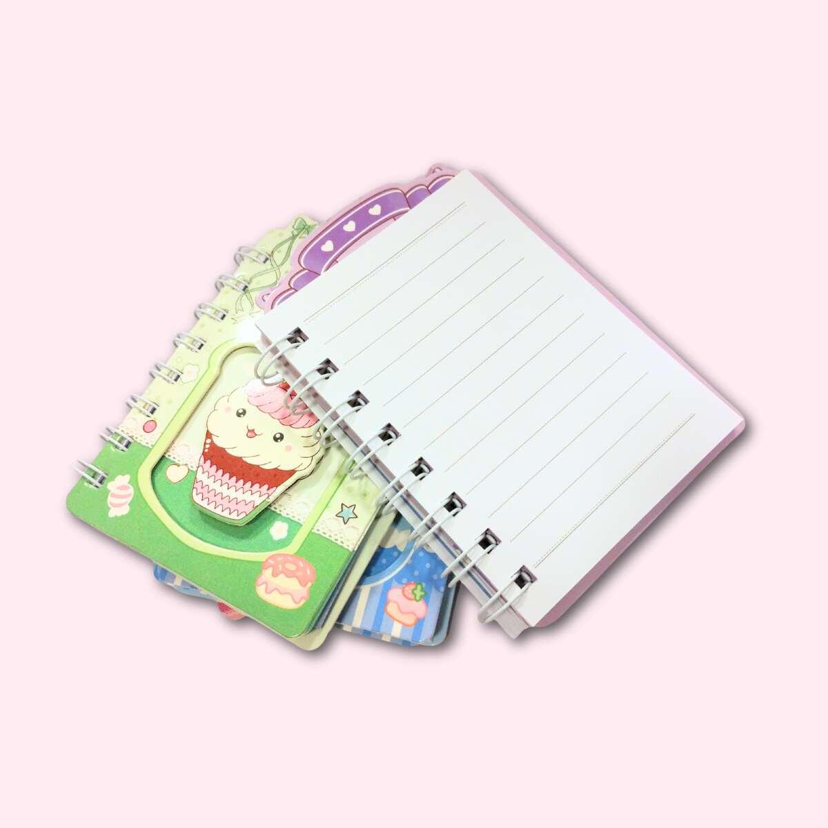Libreta tapa dura Gatito-postre c/espiral - 60 hojas