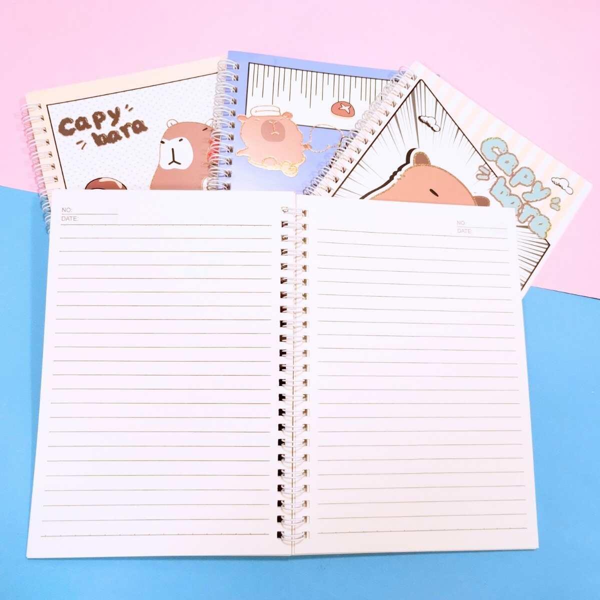 Cuaderno Capybara c/dorado - 60 hojas rayadas