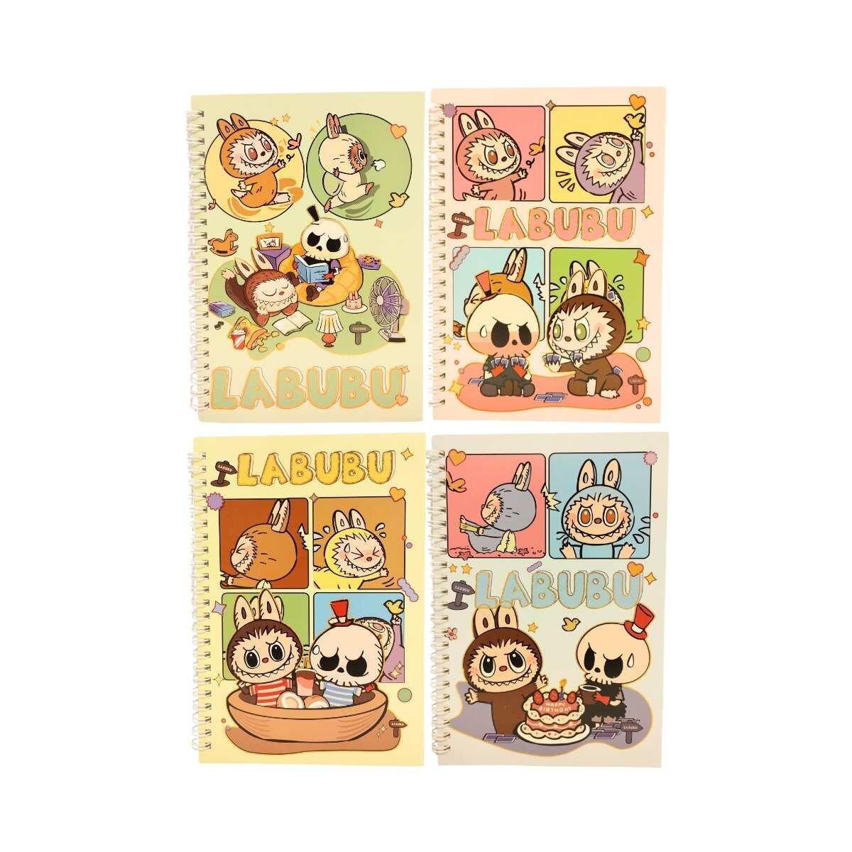Cuaderno Labubu c/dorado - 60 hojas  rayadas