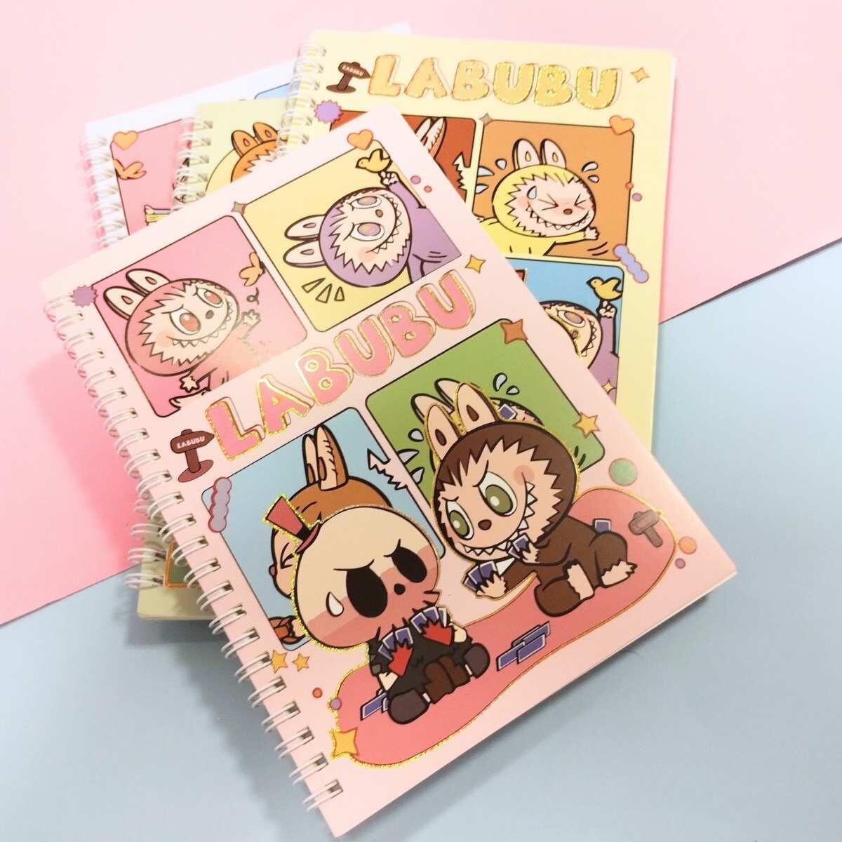 Cuaderno Labubu c/dorado - 60 hojas  rayadas