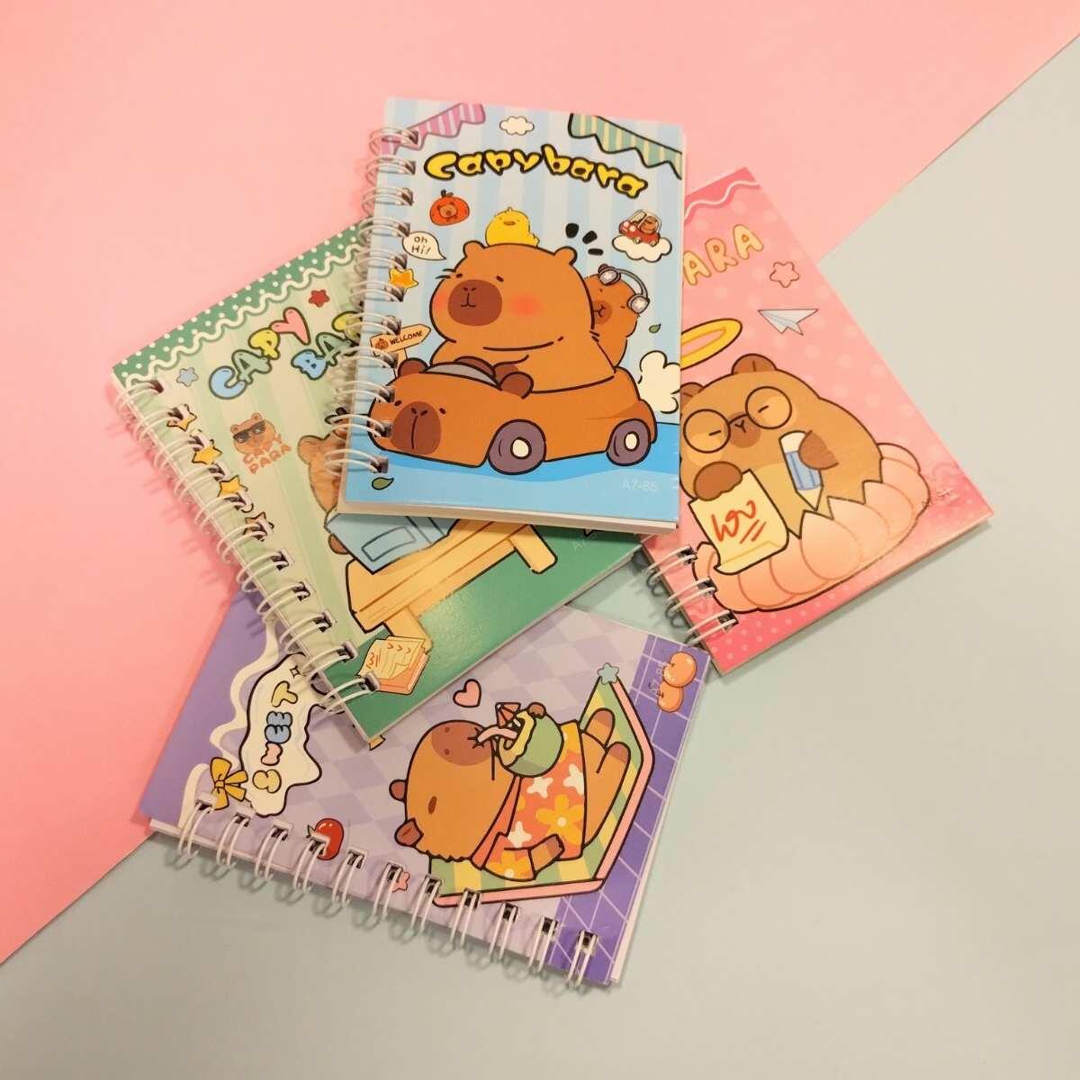 Set mini libretas Capybara c/espiral x 4 - 40 hojas