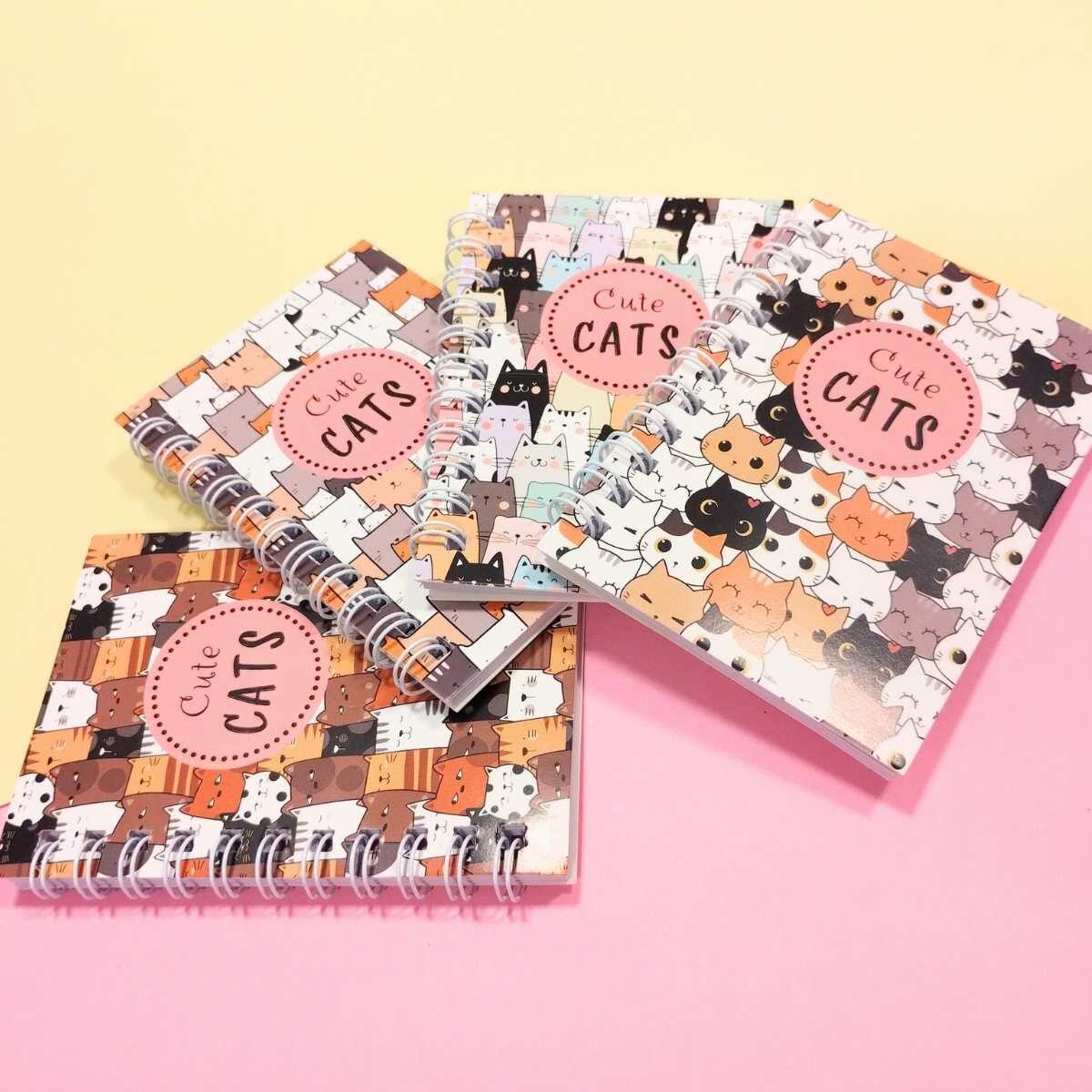 Set mini libretas Gatos x 4 - 40 hojas
