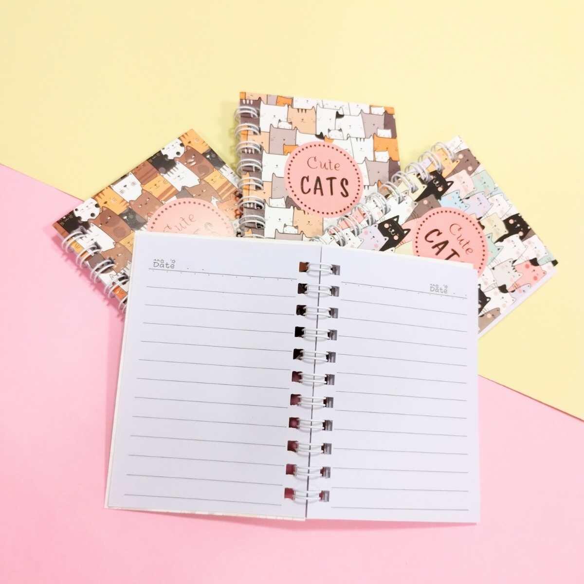 Set mini libretas Gatos x 4 - 40 hojas