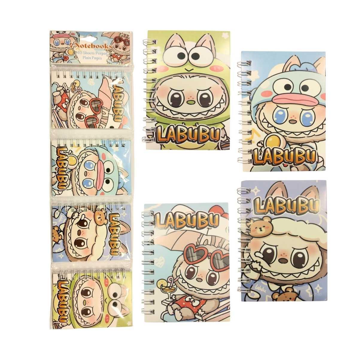 Set mini libretas Labubu x 4 - 40 hojas