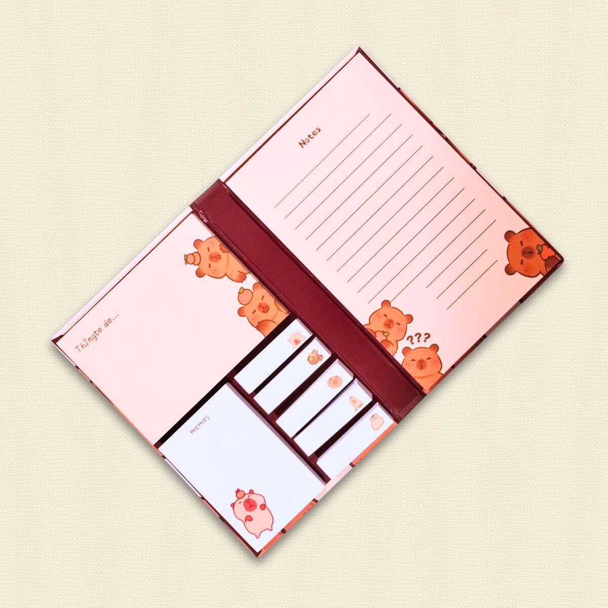 Post it y notas Capybara 70 hojas x 8 tapa dura