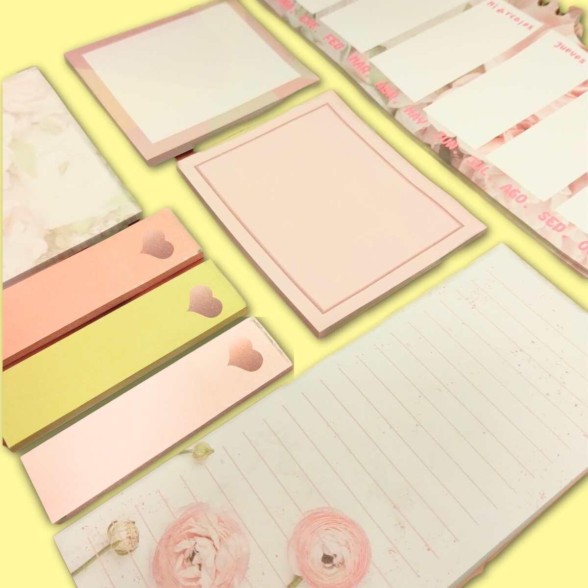 Post it + semanal Flores 30 hojas x 8