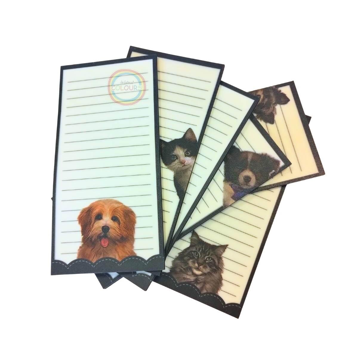 Block de notas vertical -  Perros y Gatos 50 hojas brillantes