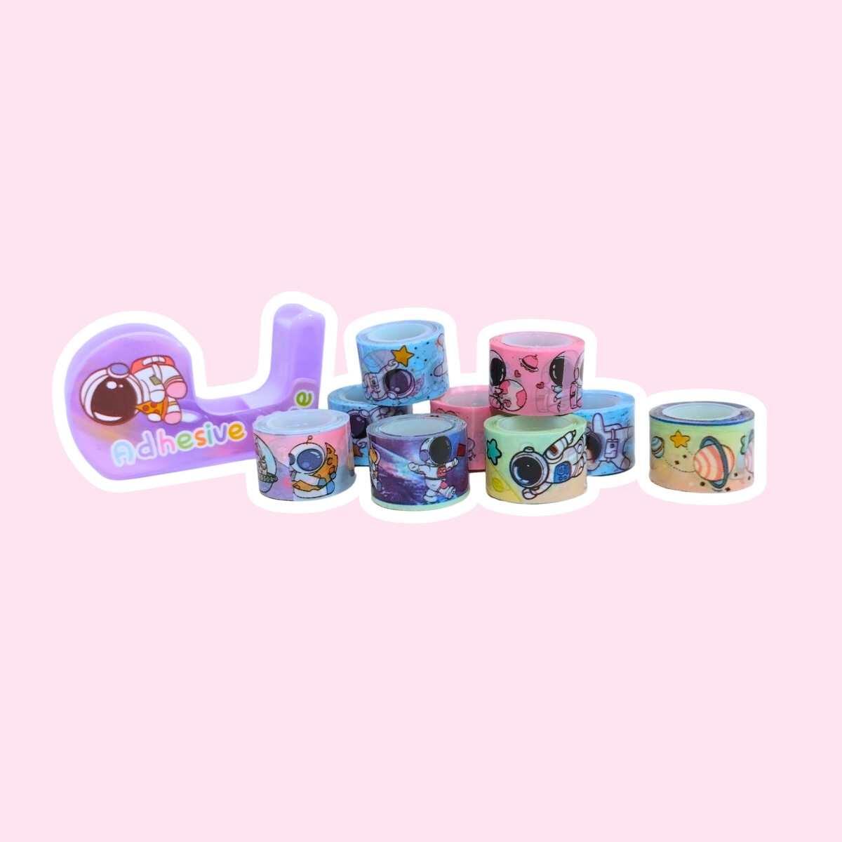 Cinta mini Astronauta x 9 c/dispenser en blister