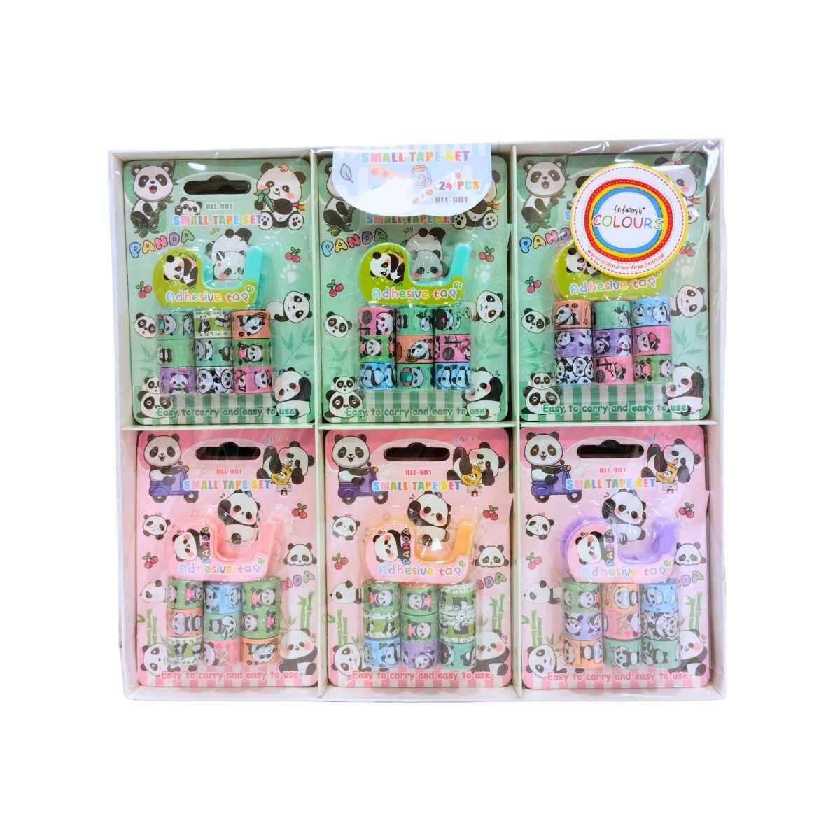 Cinta mini Panda x 9 c/dispenser en blister