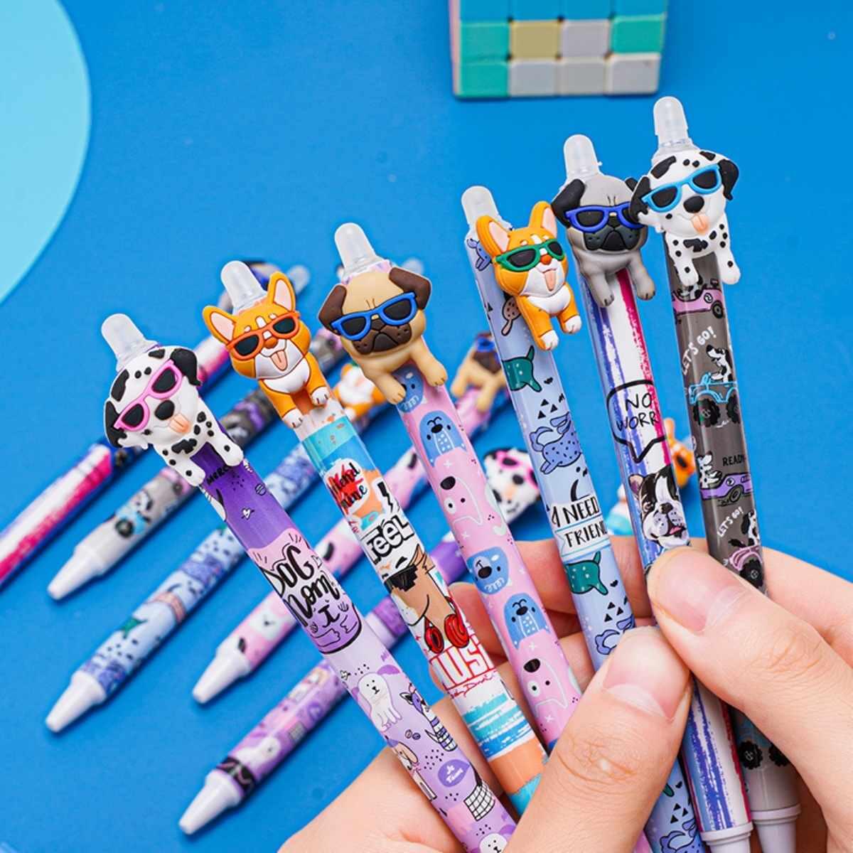 Boligrafo borrable retractil Perritos