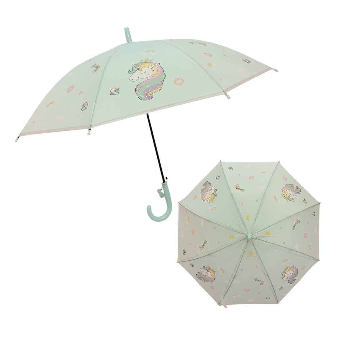 Paraguas Unicornio semiautomatico c/silbato - 50cm
